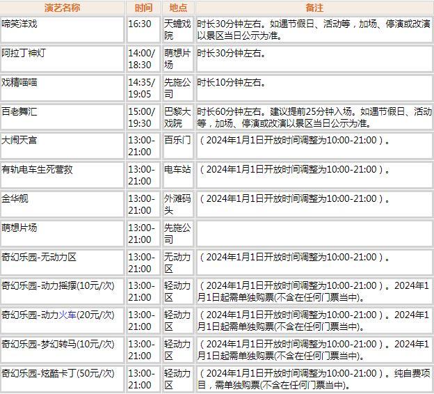 橫店影視城劇組動態(tài)及表演時間