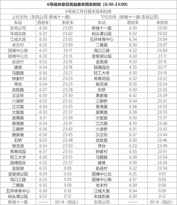 武漢地鐵線路圖2024高清版+武漢地鐵時間表2024