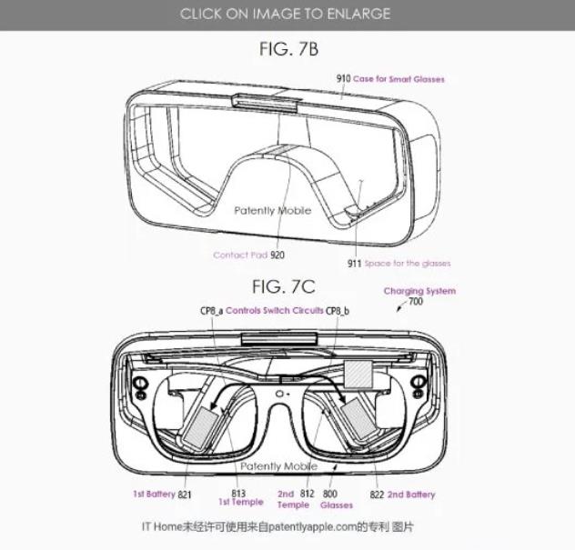 三星智能眼鏡設(shè)計(jì)獲得新專利 電池內(nèi)置于鏡腿尖內(nèi)(圖1)