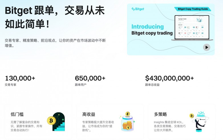 Bitget 升級其首創(chuàng)的跟單交易功能,，推出交易專家尊享模式