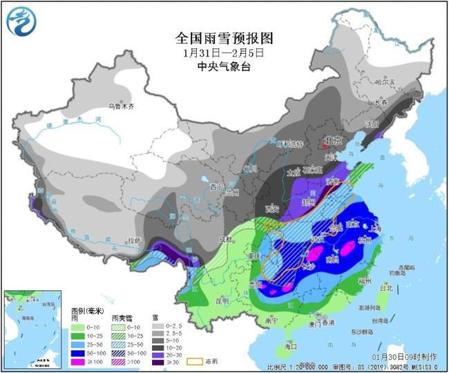 2009年以來最強雨雪過程來襲 警惕對春運影響(圖1)